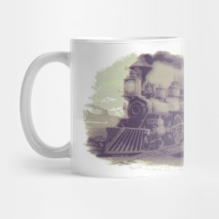 Vintage blue train Mug